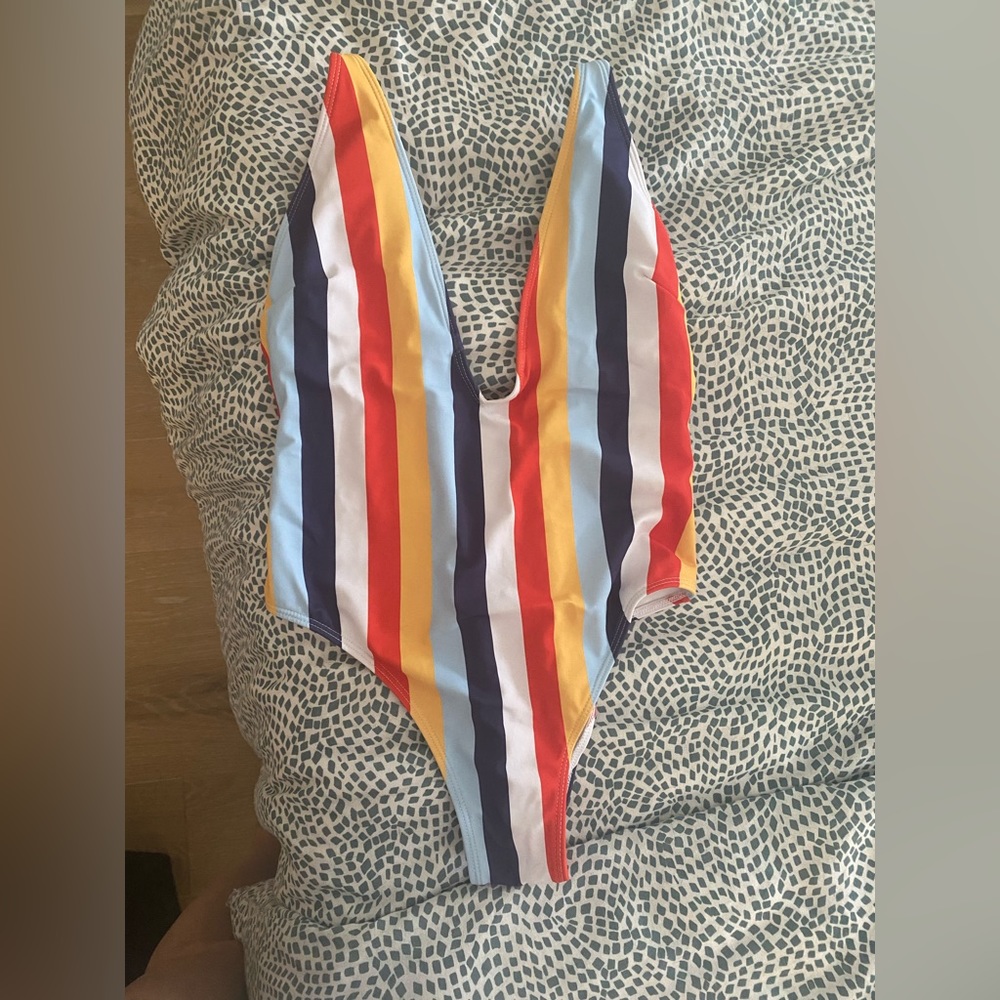 Colorful stripped one piece